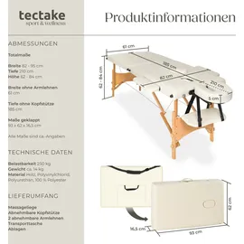 Tectake tectake® 2 Zonen Massageliege