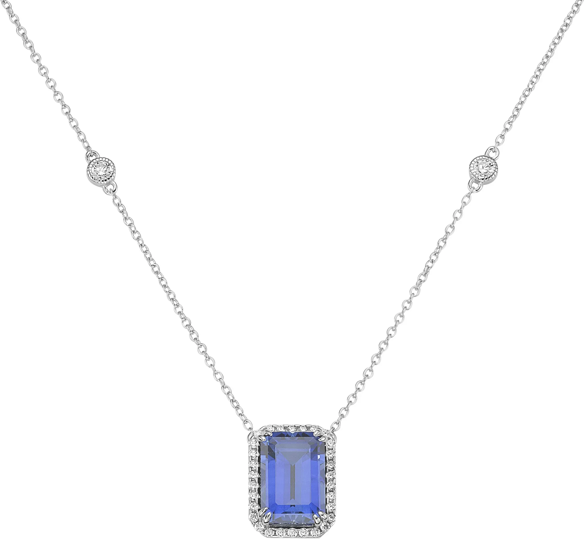 GIORGIO MARTELLO MILANO Collier »Collier mit Zirkonia, Silber 925« GIORGIO MARTELLO MILANO Blau