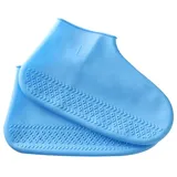 NATICY Schuhüberzieher Schuhüberzieher Silikon Überschuhe wasserdichte Überzieher,35-40 blau S