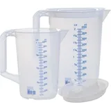 Hünersdorff Messkannenset 1x 1000,1x 2000ml PP transp.D151xH205mm Griff geschl.HÜNERSDORFF