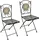 Hti-Living Gartenstuhl 37 x 37 x 0 cm braun 2 St.