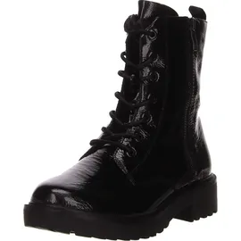 CAPRICE Damen Stiefeletten zum Schnüren aus Leder mit Reißverschluss, Schwarz 38 EU