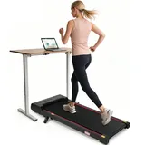 Vankel Laufband Walking Pad, Laufband, 1-6 km/h, fürs Homeoffice (Fernbedienung), Flaches Laufband, mit LED-Display schwarz