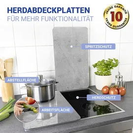 Wenko Herd-Abdeckplatte Universal Modell Beton grau