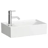 Laufen Kartell Handwaschbecken Armaturenbank links, Saphirkeramik