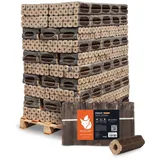 Heizfuxx Holzbriketts Pinikay Hartholz Octagon | 96 x 10kg Gebinde 960kg Palette
