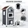 PawHut Katzenhaus für Katzenbett oder Katzentoilette Katzenschrank Katzenklo - Grau, 59 x 55 x 109 cm