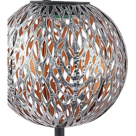LINDBY Solarleuchte Aluminium 54,0 cm 3er Set grau/silber
