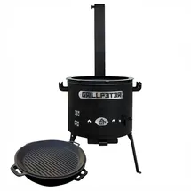 Grillpeter Utschak Set Asamat mit Kazan 15 Liter Gusseisen mit Grilldeckel