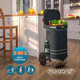 monzana Einkaufstrolley schwarz 56 L