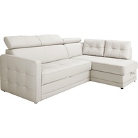 exxpo - sofa fashion Ecksofa, wahlweise mit Bettfunktion und Bettkasten weiß