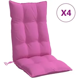 vidaXL Hochlehner Auflage 4 St. 0 x 0 x 0 cm rosa