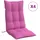 vidaXL Hochlehner Auflage 4 St. 0 x 0 x 0 cm rosa