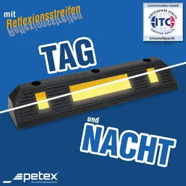 PETEX Radstopper Gummi 58,7 x 12 x 9,5 cm schwarz