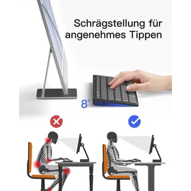 Inateck Bluetooth-Tastatur für iPad Pro/Air/Mini/10.9/10.2/9.7 Grau