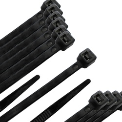 WOLFPACK - Kabelbinder aus Nylon 100%. Schwarz Farbe 7,8 x 540 mm. Beutel 100 Stück. Kunststoffklemme, Kabelorganisator, hohe Widerstandsfähigkeit.