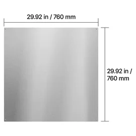Vevor Küchenrückwand 76 x 76 cm aus Edelstahl, Wandschutz für Herd und Dunstabzugshaube mit Vorgebohrten Löchern, Robuste Rückwand Spritzschutz für Küche, Kochen und Praktische Aufbewahrung, Silber