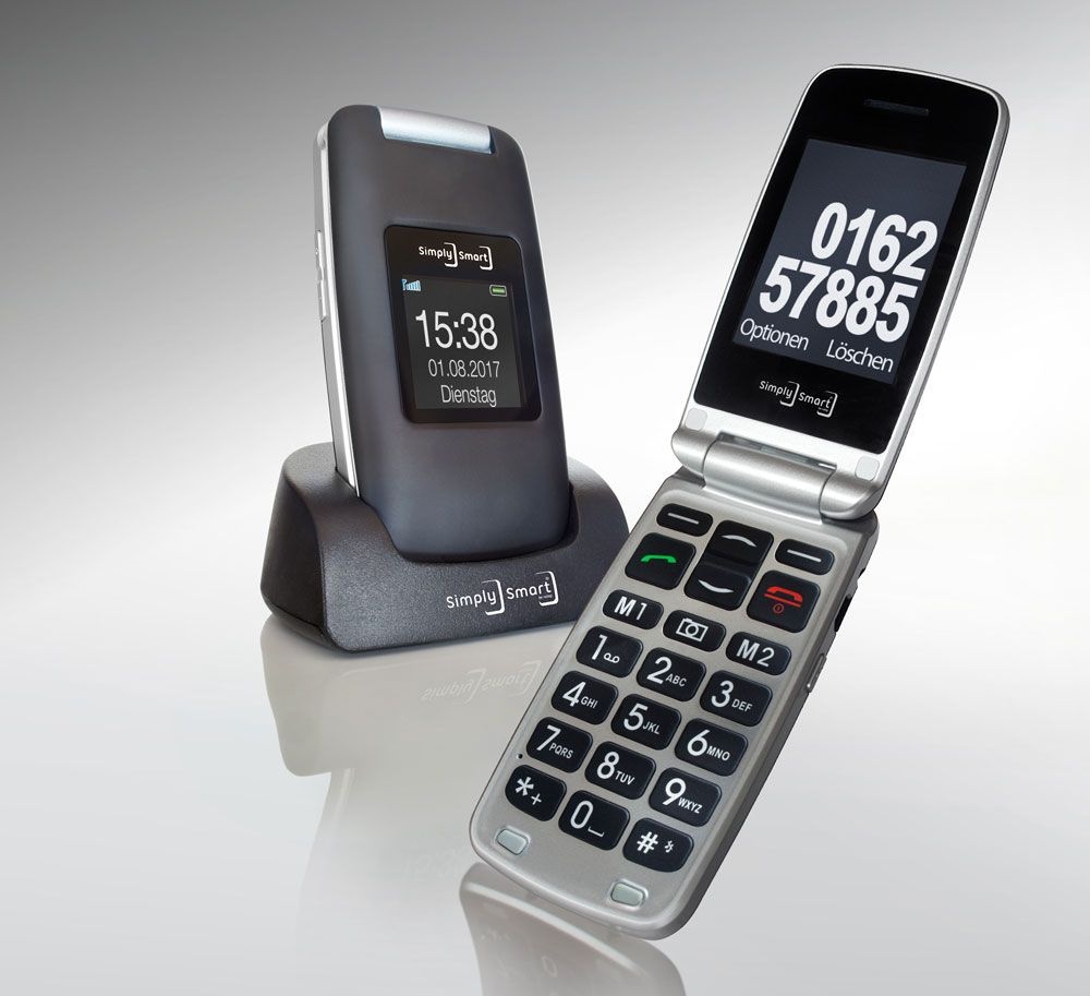 Großtasten-Mobiltelefon MB 100, Schwarz