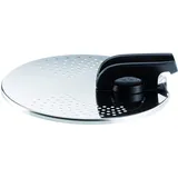 Tefal Ingenio Abtropfdeckel und Spritzschutz, Edelstahl, transparent, 27,41 x 22,61 x 1,4 cm, geeignet für Pfannen und Töpfe mit 21,7 cm Durchmesser, L9939422