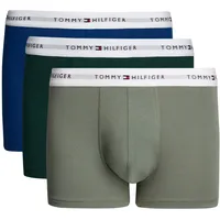 Tommy Hilfiger Herren 3er Pack Boxershorts Trunks Baumwolle mit Stretch, Mehrfarbig (Hunter/Stonewash Gr/Des Sky), M