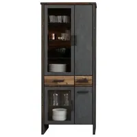 Trendteam Vitrine Prime Holzoptik Braun Alteiche