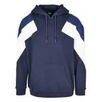 URBAN CLASSICS Oversize 3-tone Sweatshirt Navy Blue / White