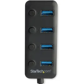 Startech StarTech.com 4 Port USB 3.0 Hub - 4x USB-A mit individuellen An/Aus-Schaltern - Mobiler USB 3.0 Verteiler - Bus-Powered USB 3.0 Splitter
