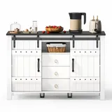 stilvora Buffetschrank 120 x 80 x 40 cm Weiß