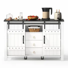 stilvora Buffetschrank 120 x 80 x 40 cm Weiß