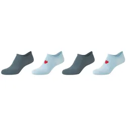 4er Pack s.Oliver Silky Touch Rib Mini Sneakersocken Damen 5081 - angel falls 39-42