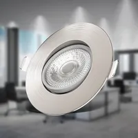 B.K.Licht - 3er Set LED dimmbar, schwenkbar, Lochmass 68mm,