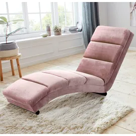 Actona Chaiselongue Samtvelours 1-Sitzer Rosa