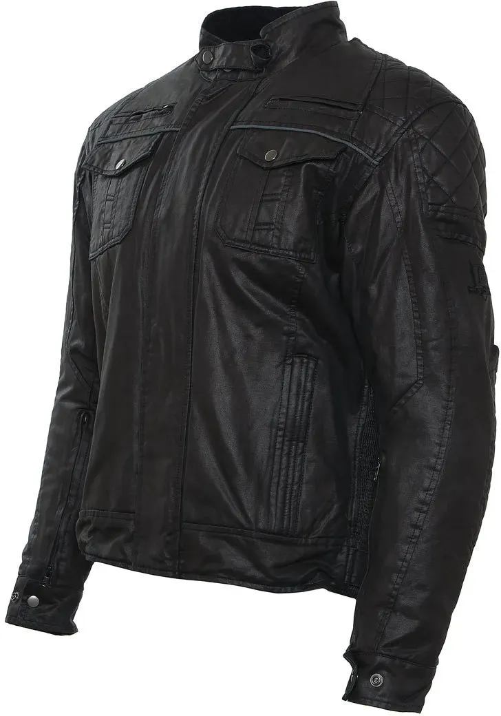 Bores Alfredo wasserdichte Motorrad Textiljacke, schwarz, Größe 4XL für Männer