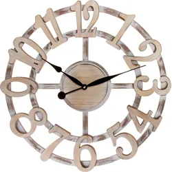 Myflair Möbel & Accessoires Wanduhr »- Natur -«, XXL, rund, Ø 60 cm, dekorativ in Küche & Wohnzimmer Myflair Möbel & Accessoires natur