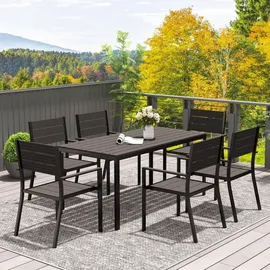 Outsunny Sitzgruppe 7-tlg. Dunkelbraun
