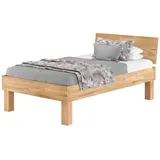Erst-Holz Hohes Seniorenbett 120 x 220 cm Einzelbett in Überlänge Buche Massiv Modell 81 ohne Zubehör
