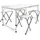 Wiltec Campingmöbel Set 5tlg. Campingtisch mit Stühlen Weiß