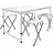 Wiltec Campingmöbel Set 5tlg. Campingtisch mit Stühlen Weiß