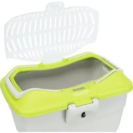 Trixie Kleintier-Transportbox Mini-Capri - hellgrau/blau