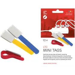 Label-the-cable LTC MINI TAGS - Draht-/Kabel-Marker - 9 cm - Blau, Gelb, Rot (Pa