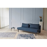 Innovation Living Schlafsofa Sly Metall schwarz Stoff Blau Blue