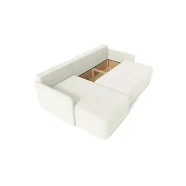Selsey Ecksofa mit Schlaffunktion, Bouclé-Bezug in creme - Creme