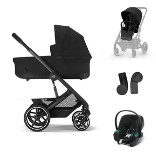 cybex Gold Kinderwagenset Balios S Lux 3-in-1, 3-teilig, 60x100x81 cm, UV 50+, Feststellbremse, für Babyschale geeignet, Griff in Lederoptik, Transportsicherung, Sitz umsetzbar, Einhand-Faltmechanismus,abnehmbarer und waschbarer Bezug, höhenverstellbare Kopfstütze, Sonnendach, schnell leicht im Auto montierbar, Seitenaufprallschutz, 3-Punkt-Gurt,5-Punkt-Gurt, Sportsitz mit verlängertem Verdeck,Matratze, zusammenklappbar, Baby on Tour, Kinderwagen, Kombikinderwagen