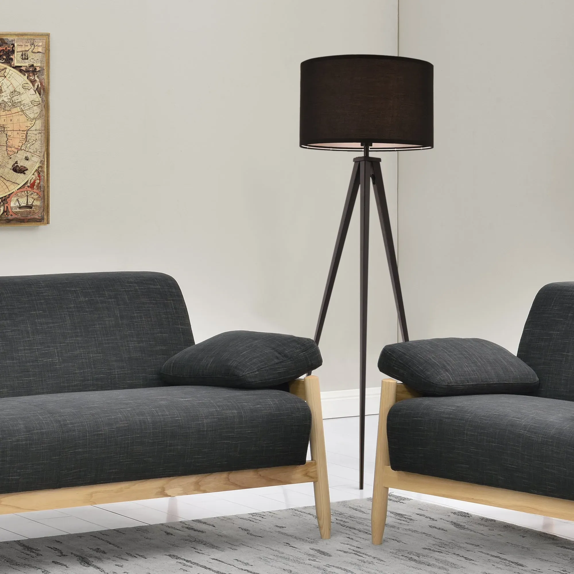 Stehlampe Faro Schwarz [lux.pro]