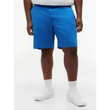 Tommy Hilfiger Big & Tall Chinoshorts "BT-DENTON 9.5 ESS TWILL-B", Herren, Gr. 42, N-Gr, blau orbit, Web, Obermaterial: 97% Baumwolle, 3% Elasthan, TOMMY HILFIGER BIG & TALL, ca. Mitte Knie, Hosen Chinoshorts, Twill, slim fit, Große Größen