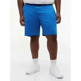 Tommy Hilfiger Big & Tall Chinoshorts "BT-DENTON 9.5 ESS TWILL-B", Herren, Gr. 42, N-Gr, blau orbit, Web, Obermaterial: 97% Baumwolle, 3% Elasthan, TOMMY HILFIGER BIG & TALL, ca. Mitte Knie, Hosen Chinoshorts, Twill, slim fit, Große Größen