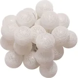 Idimex Lichterkette Amici mit 20 Kugeln in weiß, Lichtergirlande mit LED-Licht warmes weiß, LED Girlande batteriebetrieben