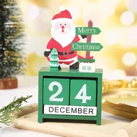 XDeer Holz Weihnachtskalender Weihnachten Countdown Adventskalender Weihnachtsmann Kalender Für Weihnachts Desktop Ornament