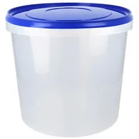 FixedByU | Eimer mit Deckel 10 l blau/transparent, (pp)