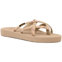 Sandale TEVA "OLOWAHU WOMEN", Gr. 40, neon wave peach ice, Textil, sportlich, Schuhe, schnell trocknend, sehr leicht